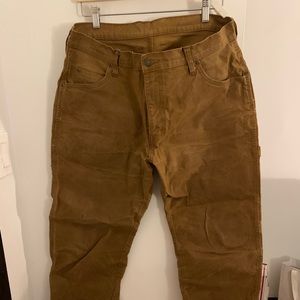 Dickies Waxed Canvas Painters Pants in Rust/Tan